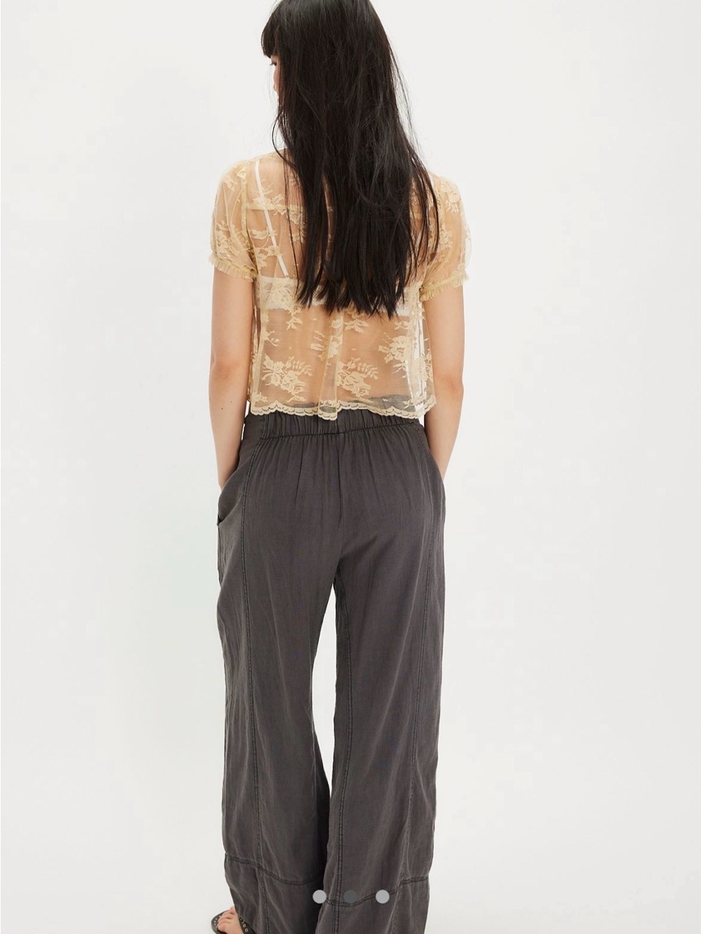 Free people days end linen pull-on pants